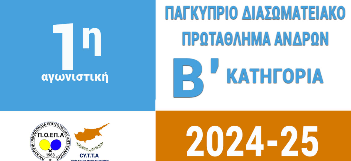 4η Αγωνιστική Αποτελέσματα Πρωταθλήματος Β’ Κατηγορίας Ανδρών 