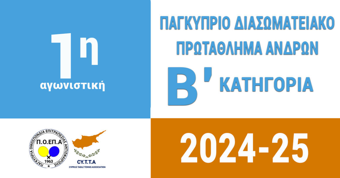 4η Αγωνιστική Αποτελέσματα Πρωταθλήματος Β’ Κατηγορίας Ανδρών 