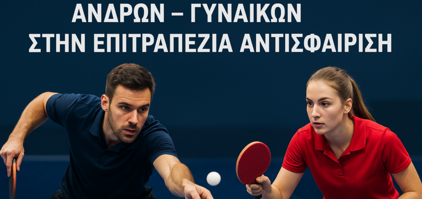 ΤΕΛΙΚΟΙ ΑΤΟΜΙΚΩΝ ΠΡΩΤΑΘΛΗΜΑΤΩΝ ΑΝΔΡΩΝ – ΓΥΝΑΙΚΩΝ ΣΤΗΝ ΕΠΙΤΡΑΠΕΖΙΑ ΑΝΤΙΣΦΑΙΡΙΣΗ